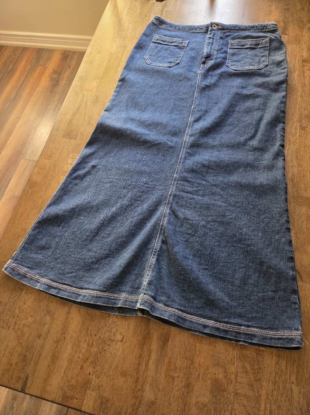 Tommy Hilfiger Classic Blue Denim Maxi Skirt
